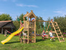 Jungle Gym - Legetårn Jungle Gym Teepee m/2-klatre Modul 200 og gul rutschebane