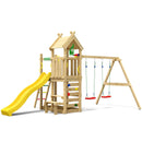 Jungle Gym - Legetårn Jungle Gym Teepee m/2-gyngemodul 200 og gul rutschebane