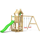 Jungle Gym - Legetårn Jungle Gym Teepee m/2-gyngemodul 200 og grøn rutschebane