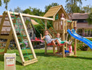 Jungle Gym - Legetårn Jungle Gym Cubby m/2-Climb Module 220, 120 kg sand og blå rutschebane