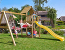 Jungle Gym - Legetårn Jungle Gym Cubby m/2-Swing Module 220 og gul rutschebane
