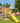 Jungle Gym - Legetårn Jungle Gym Hut 2.1 m/2-Swing Module 220 og gul rutschebane