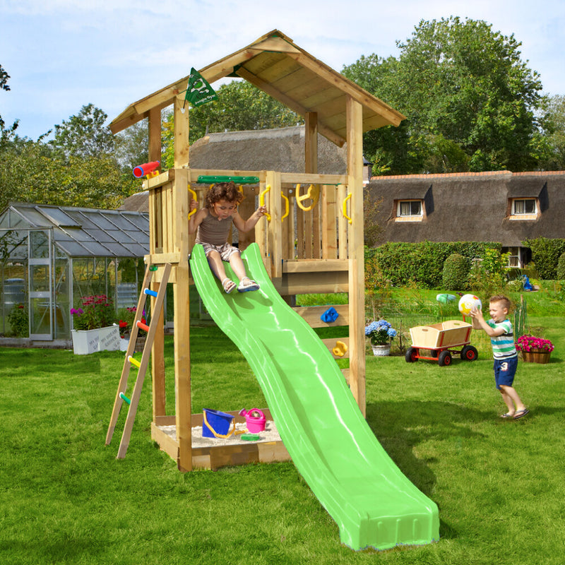 Jungle Gym - Legetårn Jungle Gym Sierra 2.1 m/grøn rutschebane