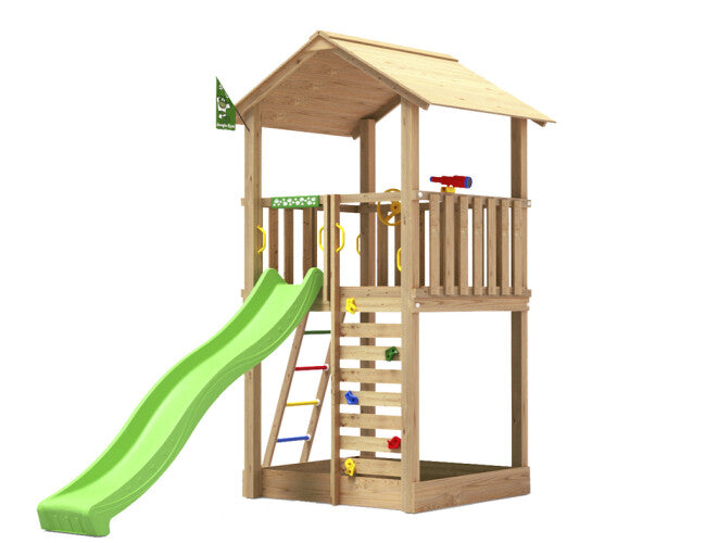Jungle Gym - Legetårn Jungle Gym Sierra 2.1 m/grøn rutschebane