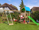 Jungle Gym - Legetårn Jungle Gym Home 2.1 m/2-Climb Module 220 og grøn rutschebane