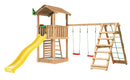 Jungle Gym - Legetårn Jungle Gym Cottage 2.1 m/2-Climb Modul 220 og gul rutschebane