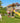 Jungle Gym - Legetårn Jungle Gym Cottage 2.1 m/2-Swing Modul 220 og gul rutschebane