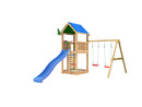 Jungle Gym - Legetårn Jungle Gym Lodge 2.1 inkl. Swing Module og blå rutschebane
