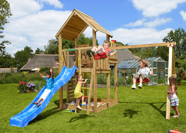 Jungle Gym - Legetårn Palace 2.1 2-Swing Blå Rutsjebane 145/180 cm Platform