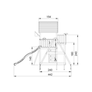 Jungle Gym - Legetårn Jungle Gym Palace 2.1 m/2-Swing Module 220 og blå rutsjebane