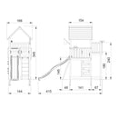 Jungle Gym - Legetårn Palace 2.1 Basis 145/180 cm Platform ekskl. Rutsjebane