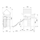 Jungle Gym - Legetårn Jungle Gym Palace 2.1 ekskl. rutsjebane