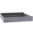 Nordic Play - Sandkasse slim 120 x 120 cm, grå, grundmalet