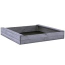 Nordic Play - Sandkasse slim 120 x 120 cm, grå, grundmalet