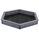 Nordic Play - Sandkasse 6-kantet, grå, grundmalet,180x156cm