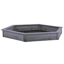 Nordic Play - Sandkasse 6-kantet, grå, grundmalet,180x156cm