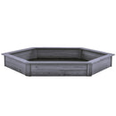 Nordic Play - Sandkasse 6-kantet, grå, grundmalet,180x156cm