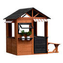 Nordic Play - Legehus Brunbejset 170x126cm FSC-Certificeret