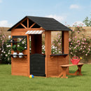 Nordic Play - Legehus Brunbejset 170x126cm FSC-Certificeret