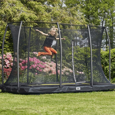 Salta - Trampolin Comfort Edition Ground 366 x 244 cm sort inkl. sikkerhedsnet Salta