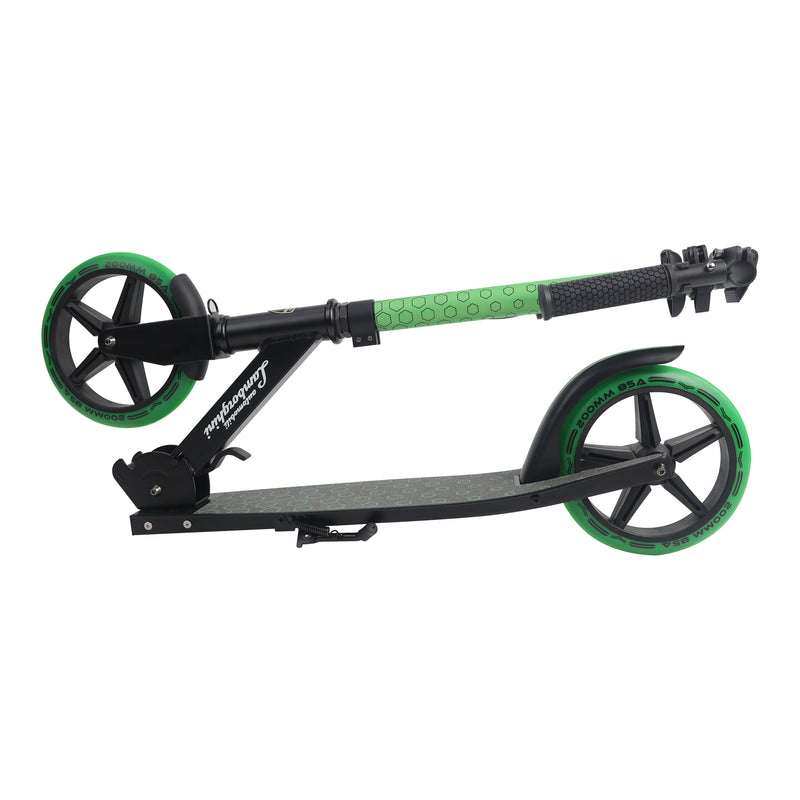 Nordic Play Active - Lamborghini løbehjul teenager, grøn med affjedring