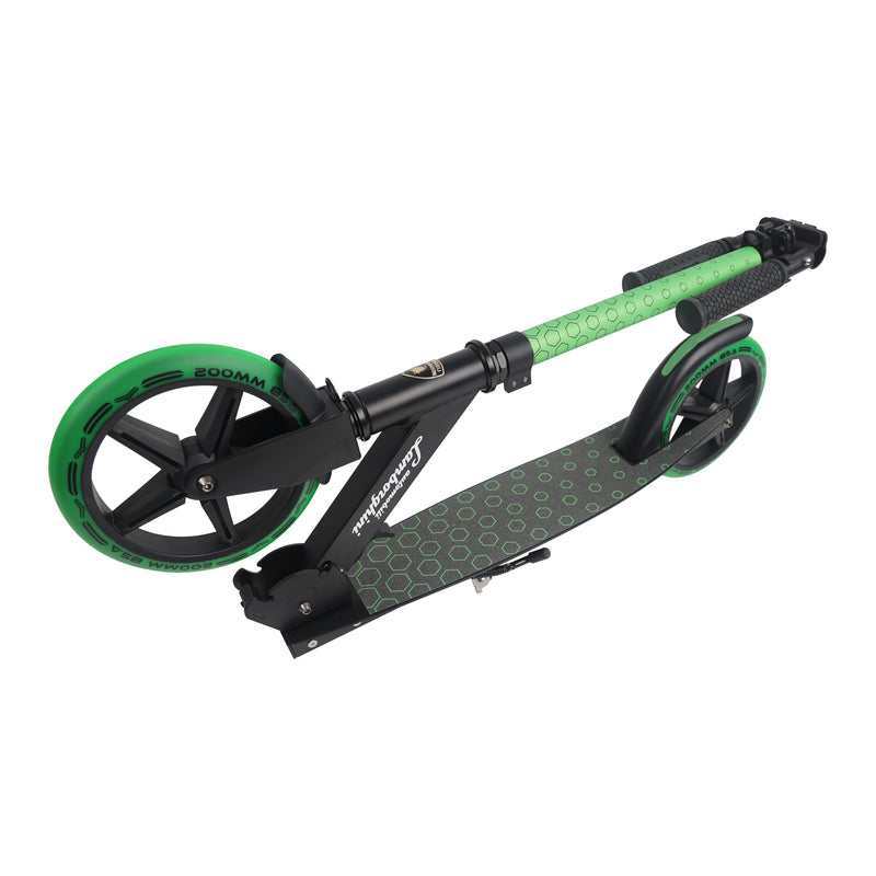 Nordic Play Active - Lamborghini løbehjul teenager, grøn med affjedring