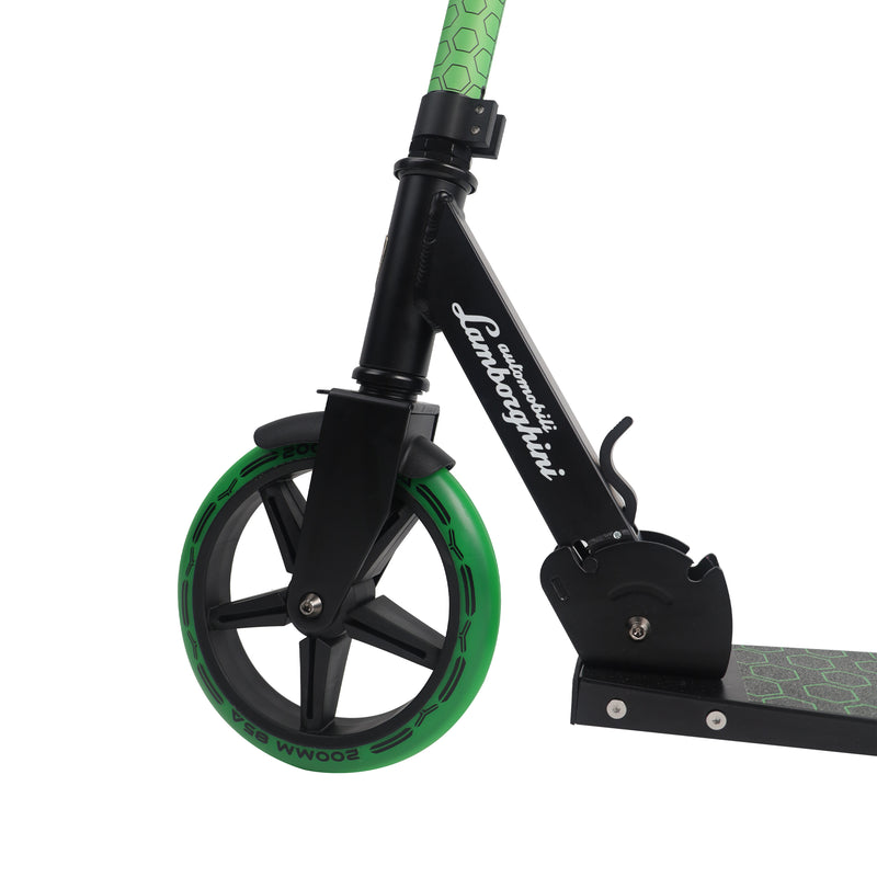 Nordic Play Active - Lamborghini løbehjul teenager, grøn med affjedring