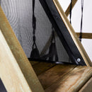 Nordic Play - Gyngestativ m.klatre modul, sort gynge, sort trapezgynge inkl. grøn rutsjebane