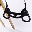 Nordic Play - Gyngestativ m.klatre modul, sort gynge, sort trapezgynge inkl. grøn rutsjebane