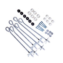 Nordic Play - Gyngestativ m.klatre modul, sort gynge, sort trapezgynge inkl. grøn rutsjebane