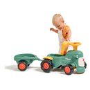 Falk - Maurice gå-traktor med rat, horn og trailer