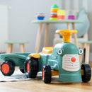 Falk - Maurice gå-traktor med rat, horn og trailer