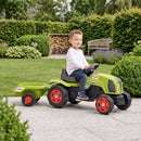 FALK - Claas Arion 470 Pedaltraktor med Justerbart Sæde og Trailer - 2-6 år