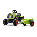 FALK - Claas Arion 470 Pedaltraktor med Justerbart Sæde og Trailer - 2-6 år
