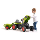 FALK - Claas Arion 470 Pedaltraktor med Justerbart Sæde og Trailer - 2-6 år
