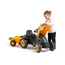 FALK - JCB Pedaltraktor med Justerbart Sæde og Trailer - 2-6 år