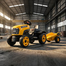 FALK - JCB Pedaltraktor med Justerbart Sæde og Trailer - 2-6 år