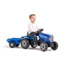 FALK - New Holland Pedaltraktor med Justerbart Sæde og Trailer - 2-6 år