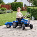 FALK - New Holland Pedaltraktor med Justerbart Sæde og Trailer - 2-6 år