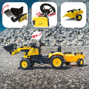 FALK - Komatsu Frontlæsser med Trailer - Gul Pedaltrukket 2-5 år