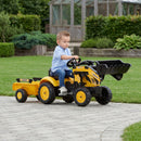 FALK - Komatsu Frontlæsser med Trailer - Gul Pedaltrukket 2-5 år