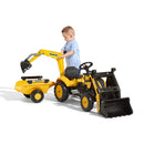 FALK - Komatsu Rendegraver med Frontlæsser og Trailer - Pedaltrukket 2-5 år