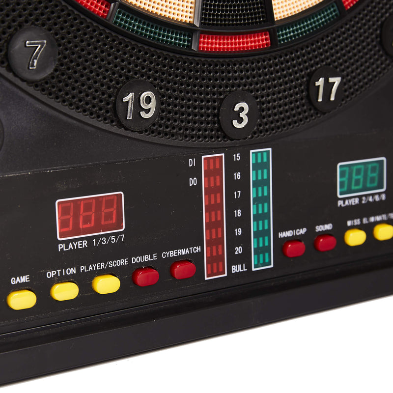 Nordic Games - Dartskive elektronisk i dartskab med 12 dartpile
