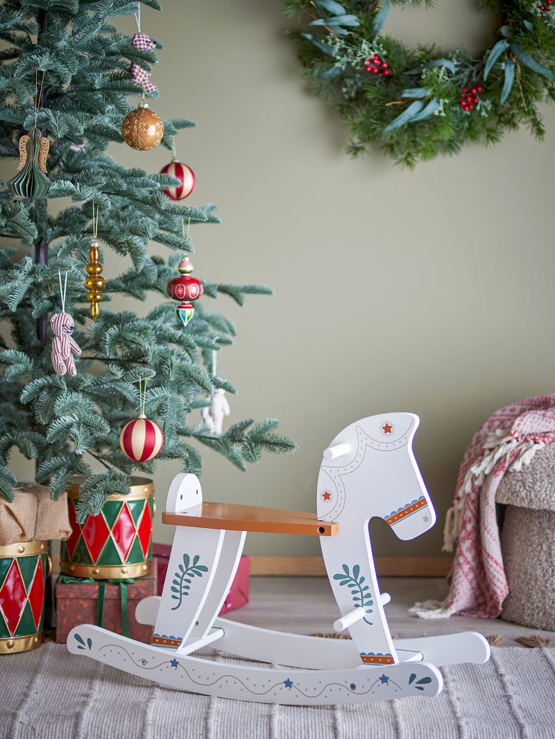 Bloomingville Mini - Ruddy Gyngehest, Hest, Hvid, MDF