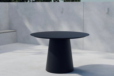 Venture Home - Lanzo rundt spisebord, sort, Ø120 cm