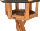Trixie  - Natura Fuglefoderhus Rund med Stativ, Ø56x32 cm H:132 cm - Brun Lakeret Fyrretræ