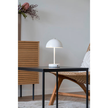 House Nordic - Holt LED Bordlampe, Hvid, genoplad. H25 cm