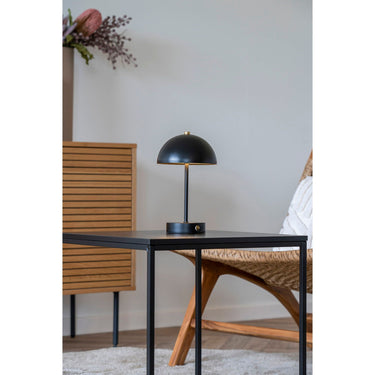House Nordic - Holt LED Bordlampe, Sort, genoplad.