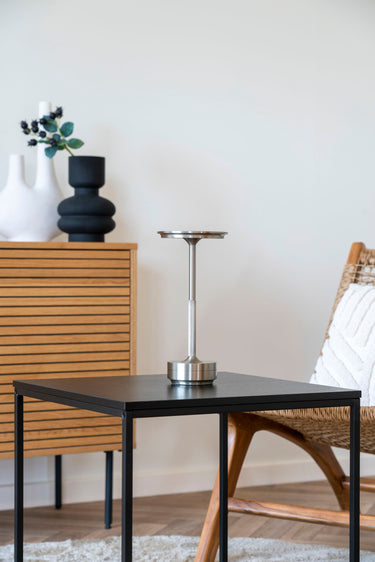 House Nordic - Lyneham LED Bordlampe, sølv, genopladelig - Bolig og Haven