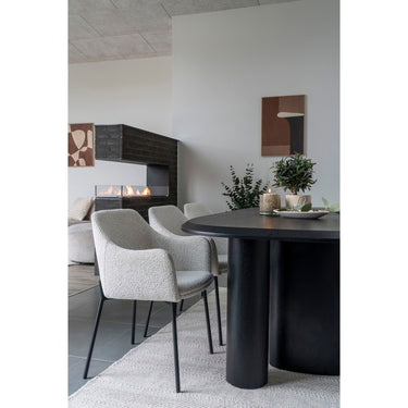 House Nordic - Melilla Spisebordsstol, Hvid - sæt af 2 stk.